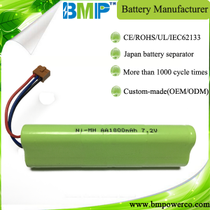 ni-mh battery pack 7.2V AA1800mah